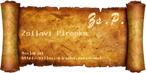 Zsilavi Piroska névjegykártya